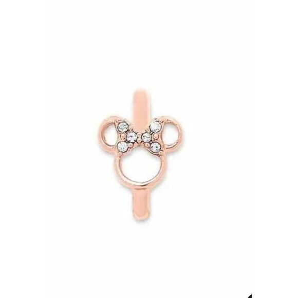 KEEP Collective Disney Minnie Mouse Silhouette Rose gold pave Charm Slider NIB - Picture 1 of 3